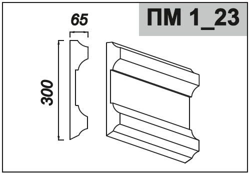 Межэтажный пояс из пенопласта (пенополистирола) с защитным покрытием из полимербетона